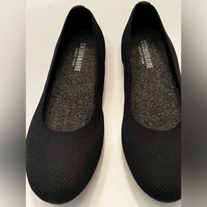 Knit ballet flats, black, size 7.5